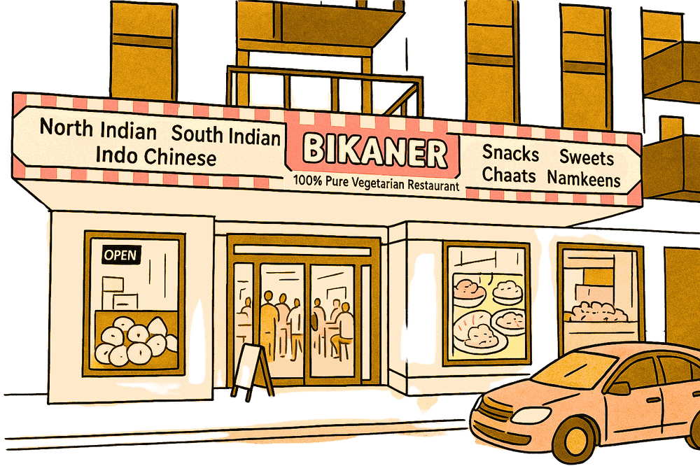 Illustration of the Bikaner storefront